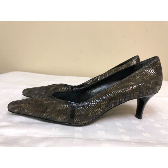 DKNY Women Snake Print Leather Classic pointy Pumps size 7B - Picture 3 of 12